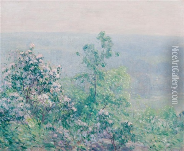 Connecticut Laurel Oil Painting - William S. Robinson