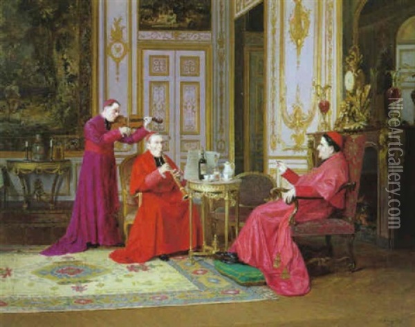 Het Duet Oil Painting - Victor Marais-Milton