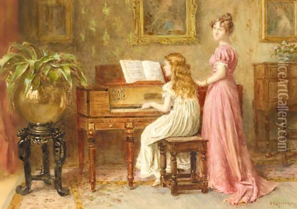 The Music Room Oil Painting - George Goodwin Kilburne