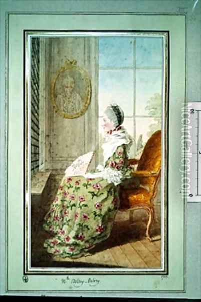 Mademoiselle Delsay Valory or de Lece Valori Oil Painting - Louis Carrogis Carmontelle