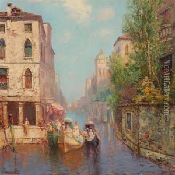 Scenry From Venice Oil Painting - Carl Muller