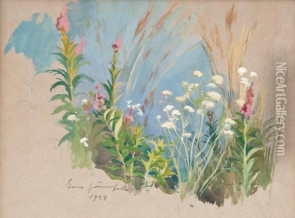Flowers. Oil Painting - Eero Jarnefelt