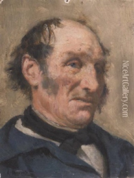 Portrait Of A Man Oil Painting - Edwin Harris