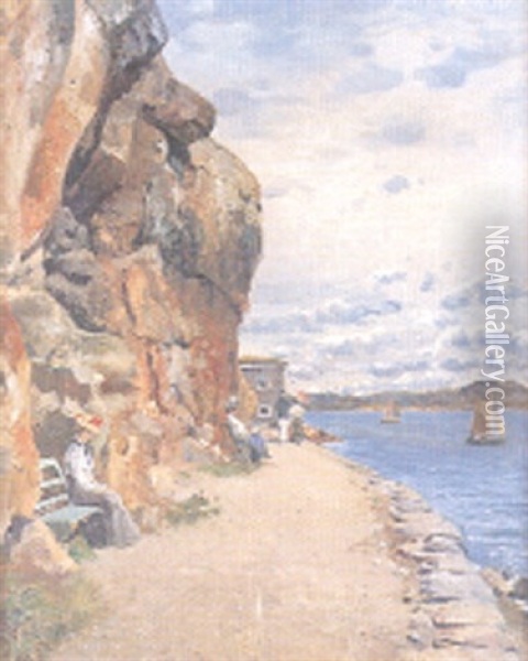 Sommarmotiv Fran Marstrand Oil Painting - Johan Ericson