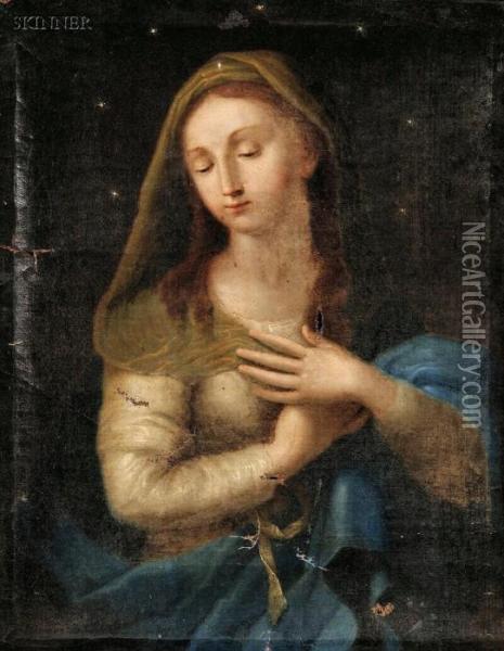 Madonna Oil Painting - Lorenzo Sabatini