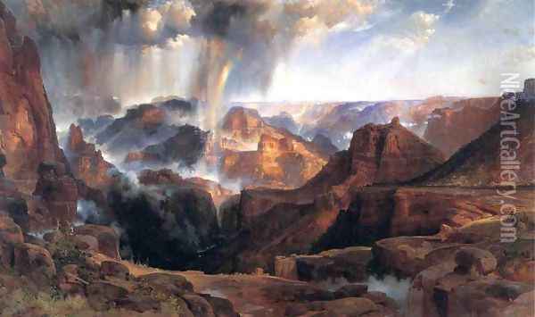 Chasm of the Colorado Oil Painting - Thomas Moran