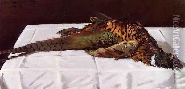 Pheasant Oil Painting - Claude Oscar Monet