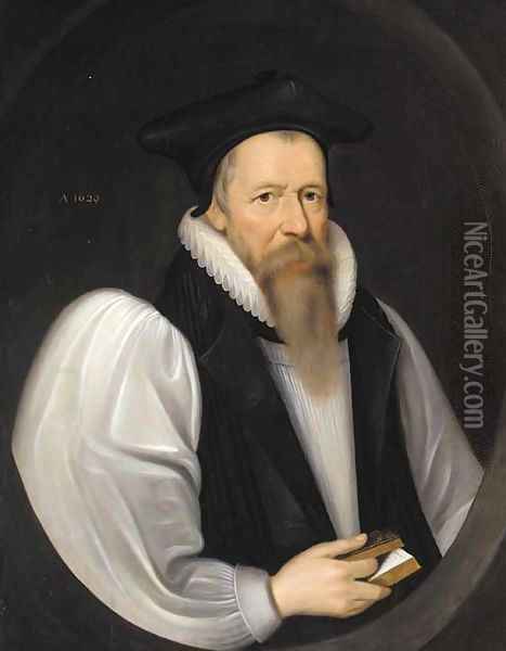 Portrait of John King (1559-1621) Oil Painting - Nicholas Lockey