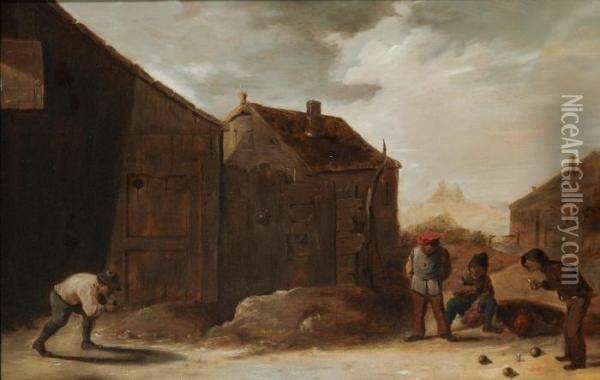 Kulspel Oil Painting - David The Elder Teniers