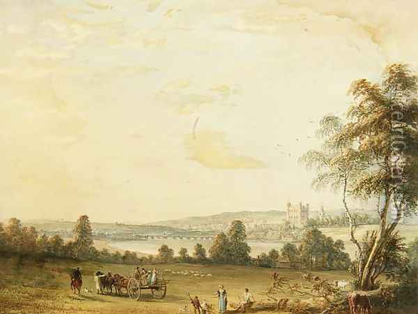 View of Rochester Oil Painting - Paul Sandby