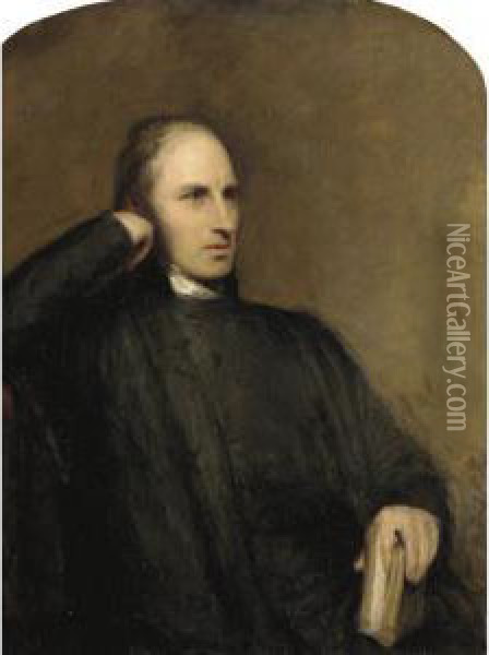 Portrait Of The Rev. John Fielder Mackarness, Later Bishop Of Oxford Oil Painting - William Boxall