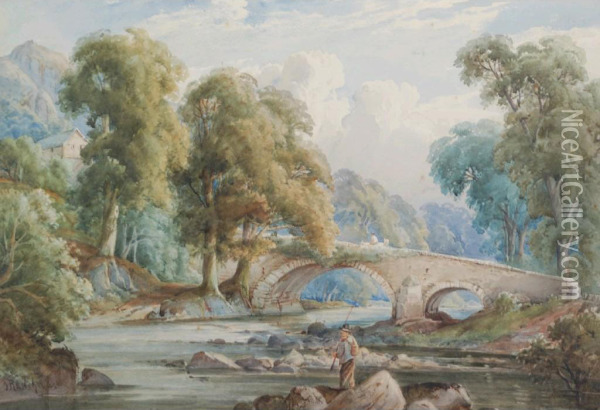 'bratby Bridge, Near Ambleside' Oil Painting - Joshua Renshaw