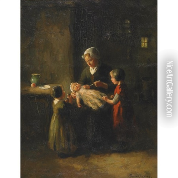 The New Sister Oil Painting - Bernard de Hoog