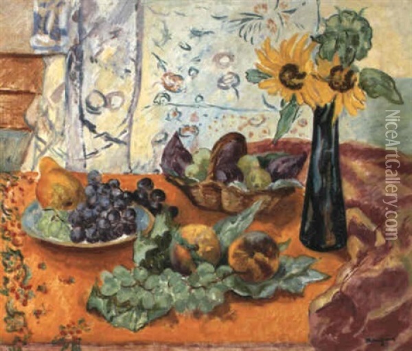 Soleils Et Fruits Oil Painting - Henri Charles Manguin