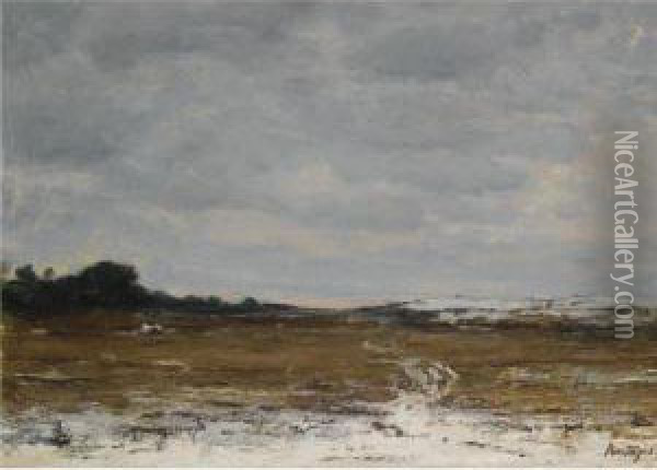 After The Snowfall Oil Painting - Pericles Pantazis