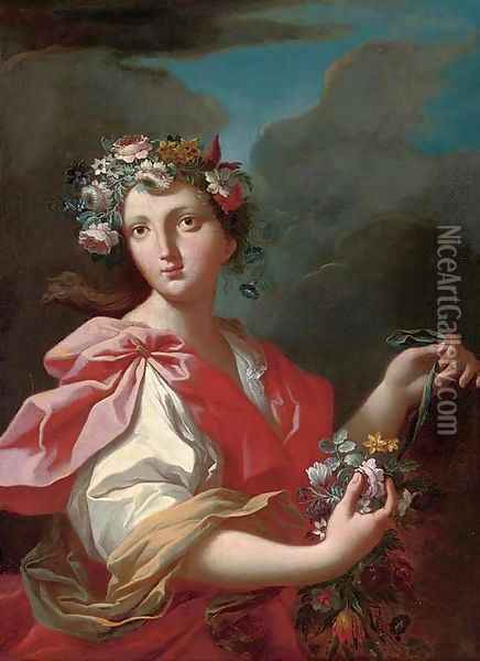 A personification of Spring Oil Painting - French School