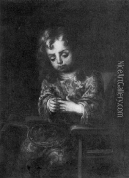 Le Christ Enfant Avec Les Instruments De La Passion Oil Painting - Antonio Mercurio Amorosi