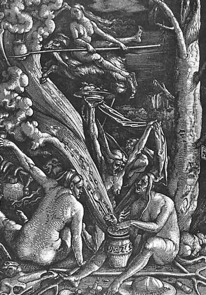Witches Sabbath 1510 Oil Painting - Hans Baldung Grien