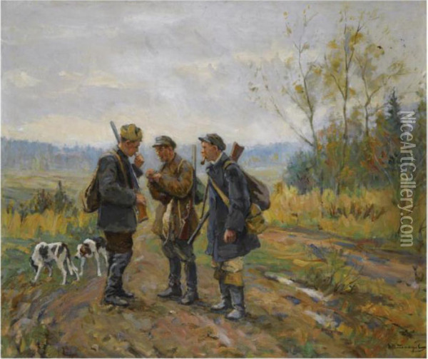 The Hunt Oil Painting - Ivan Alexeievitch Vladimirov