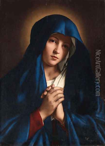 The Madonna at prayer 4 Oil Painting - Giovanni Battista Salvi, Il Sassoferrato