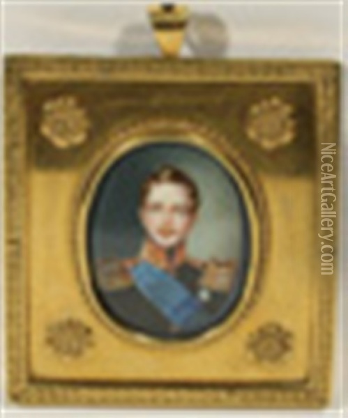 Young Tsar Nicholas I Oil Painting - Iwan Winberg