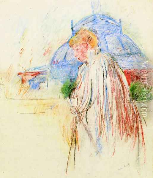 At The Exposition Palace Oil Painting - Berthe Morisot