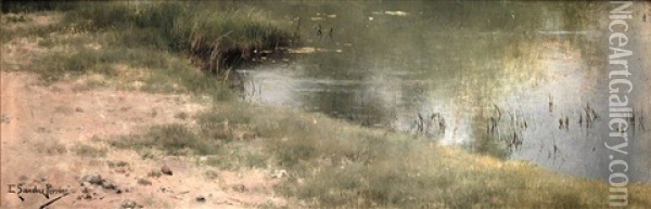 Orilla De Cauce Oil Painting - Emilio Sanchez-Perrier