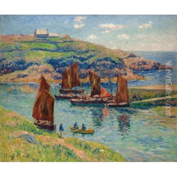 Basse Mer, Cote De Bretagne Oil Painting - Henry Moret