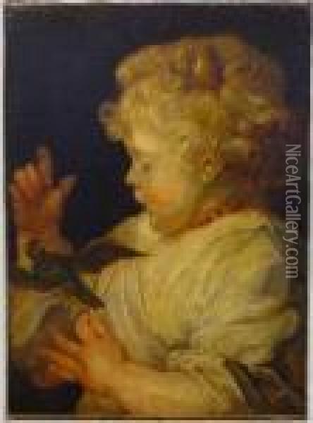 Child With Bird Oil Painting - Peter Paul Rubens