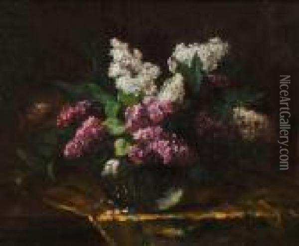 Lilas Oil Painting - Alphonse de Neuville