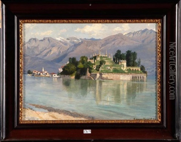 Paysage Montagneux Au Lac Oil Painting - Edmund Kanoldt