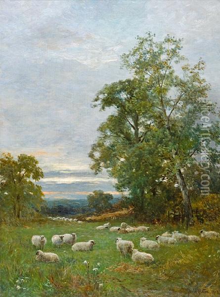 At Clevelode, Worcestershire Oil Painting - David Bates