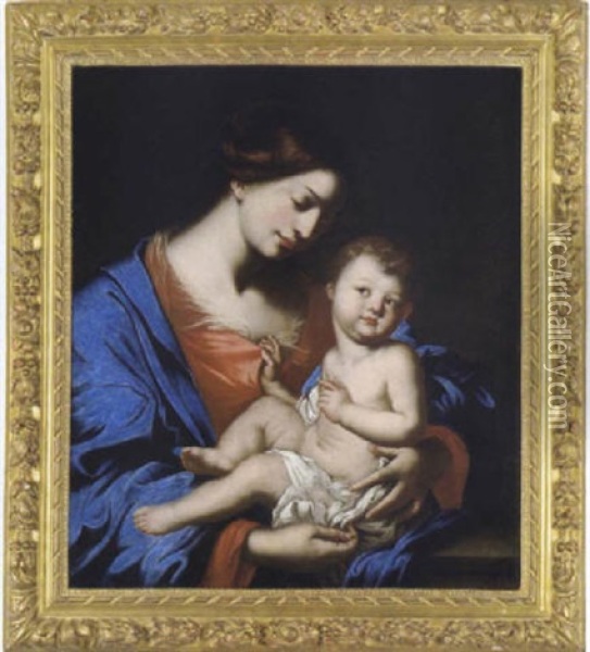 Madonna Con Bambino Oil Painting - Francesco de Rosa