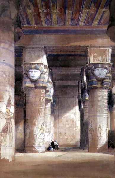 Dendera ancient Tentyris, 1838 Oil Painting - David Roberts