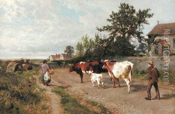 Going to Market, 1895 Oil Painting - Charles Collins