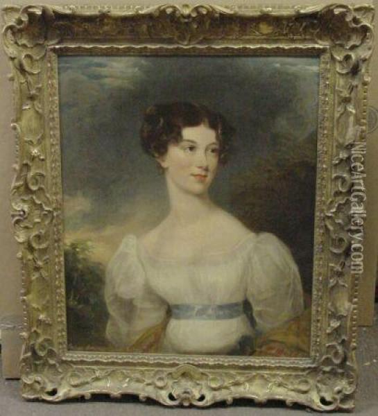 Portrait Of Barbara Baroness Grey De Ruthyn Marchioness Ofhastings Oil Painting - Joseph Clover