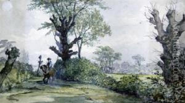 English Landscapes Oil Painting - George Remington