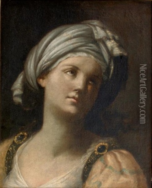 Tete De Sybille Oil Painting - Elisabetta Sirani