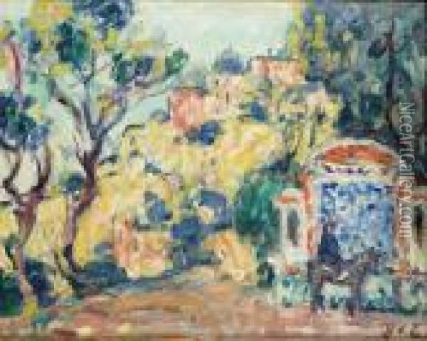 Paysage Mediterraneen Oil Painting - Georges dEspagnat