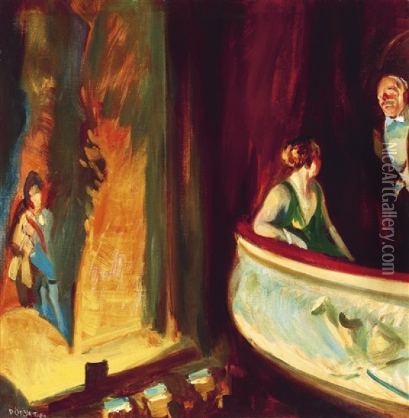 In The Opera Oil Painting - Tibor (Theodor) Polya