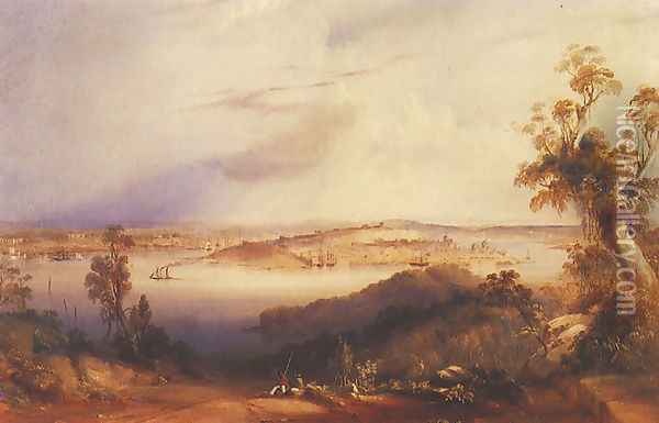 View of Sydney from North Shore Oil Painting - Conrad Martens