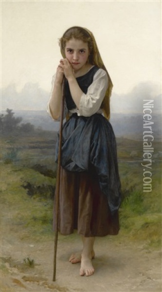 Petite Bergere Oil Painting - William-Adolphe Bouguereau
