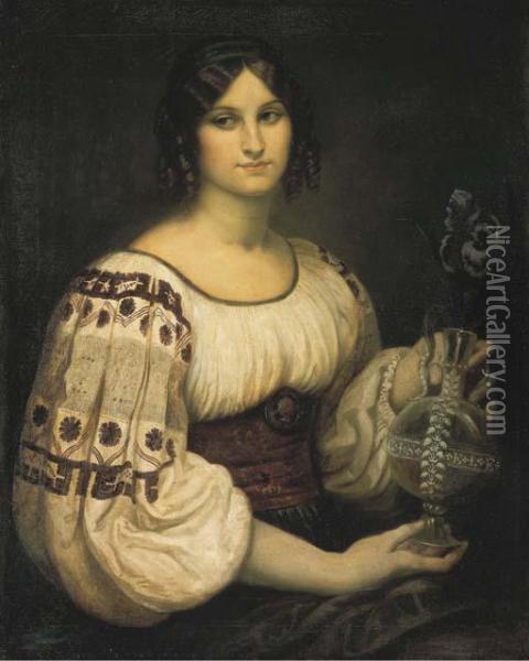 Portrait De Mademoiselle Gouverneur Oil Painting - Armand Point