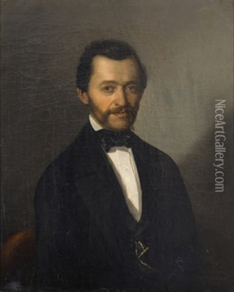 Portrait Of Herr Adolf Grossman Oil Painting - Isidor Kaufmann