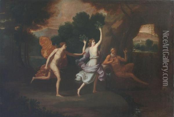 Apollo E Dafne Oil Painting - Flaminio Allegrini