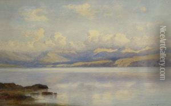 Highland Landscape; Watercolour, Signed And Dated 34, 25x37cm Oil Painting - George, Captain Drummond-Fish
