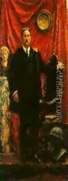 Ritratto Dell'ambasciatore Thomas Lawson Oil Painting - Antonio Mancini