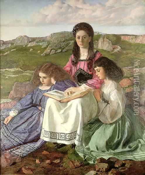 The Three Sisters of Dean Liddell Oil Painting - Sir William Blake Richmond