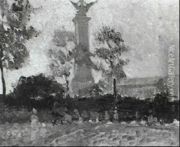 Tower, Monument Park Oil Painting - May Wilson Preston