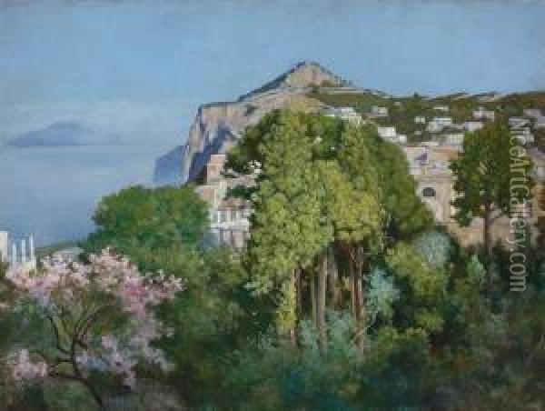 A Capri Villa, Morning Oil Painting - Charles Caryl Coleman